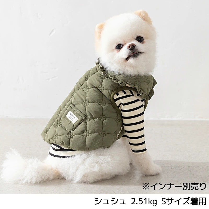 ティノティート TINOTITO 花柄キルトアウター ☆10月下旬順次発送☆【小型犬 犬服 ドッグウェア アウター コート】