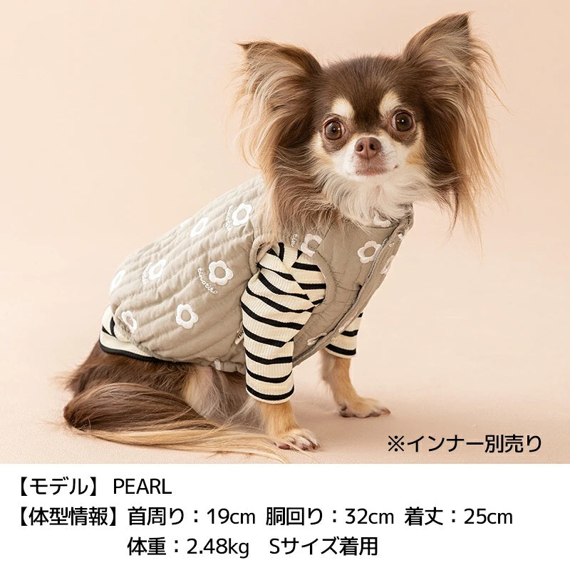 ティノティート TINOTITO 花柄刺しゅうアウター ☆10月下旬順次発送☆【小型犬 犬服 ドッグウェア アウター コート】
