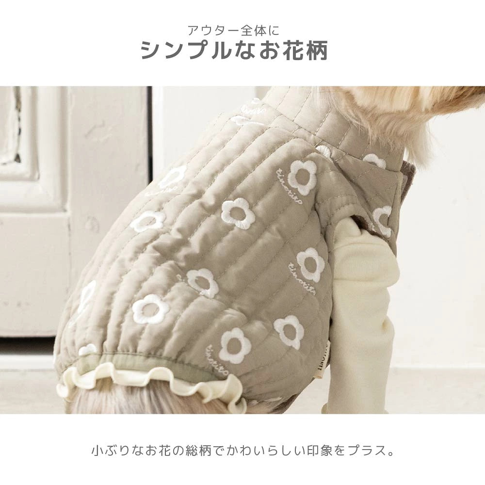 ティノティート TINOTITO 花柄刺しゅうアウター ☆10月下旬順次発送☆【小型犬 犬服 ドッグウェア アウター コート】