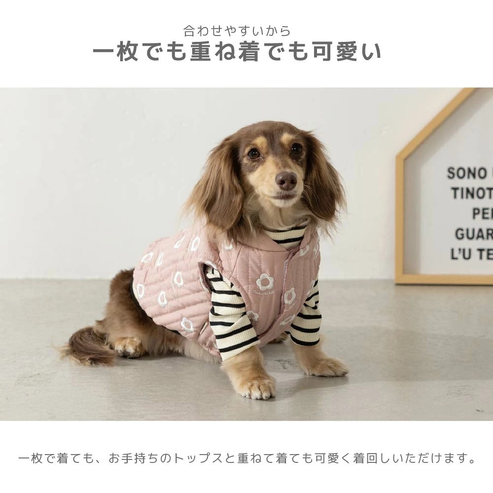ティノティート TINOTITO 花柄刺しゅうアウター ☆10月下旬順次発送☆【小型犬 犬服 ドッグウェア アウター コート】