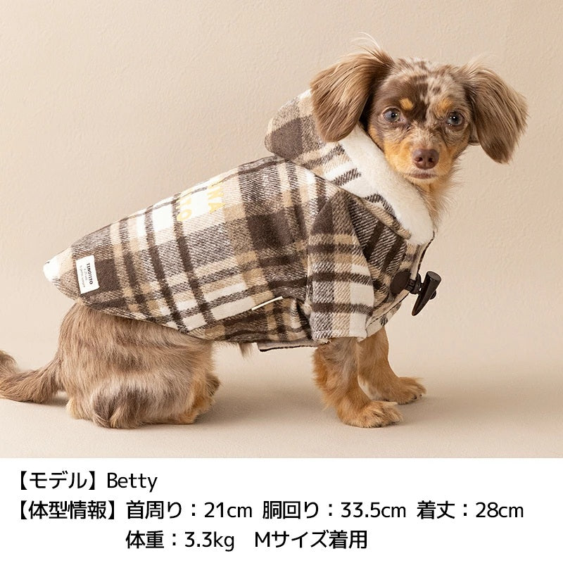 ティノティート TINOTITO チェックボアアウター ☆10月下旬順次発送☆【小型犬 犬服 ドッグウェア アウター コート】