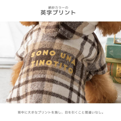 ティノティート TINOTITO チェックボアアウター ☆10月下旬順次発送☆【小型犬 犬服 ドッグウェア アウター コート】