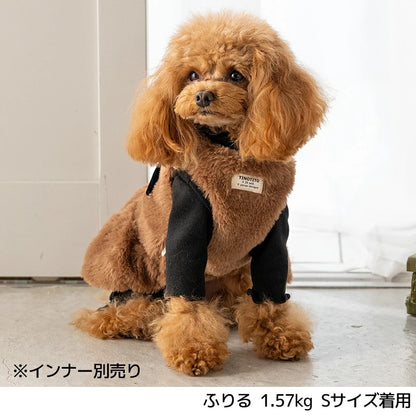 ティノティート TINOTITO リボン付きボアアウター ☆10月下旬順次発送☆【小型犬 犬服 ドッグウェア アウター コート】
