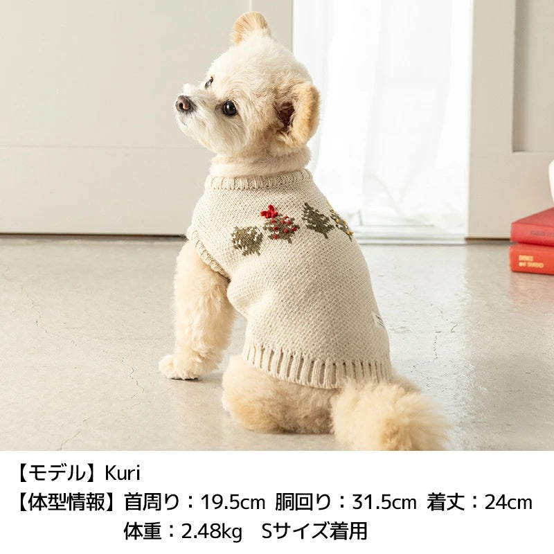 ティノティート TINOTITO ツリー柄ニット ☆10月下旬順次発送☆【小型犬 犬服 ドッグウェア トップス ニット セーター】
