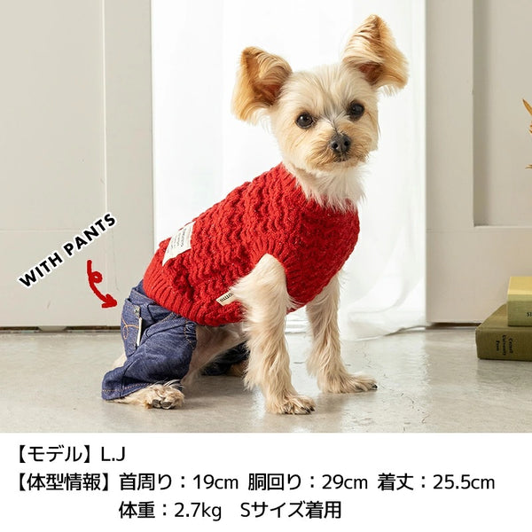 ティノティート TINOTITO シンプルラメニット ☆10月下旬順次発送☆【小型犬 犬服 ドッグウェア トップス ニット セーター】