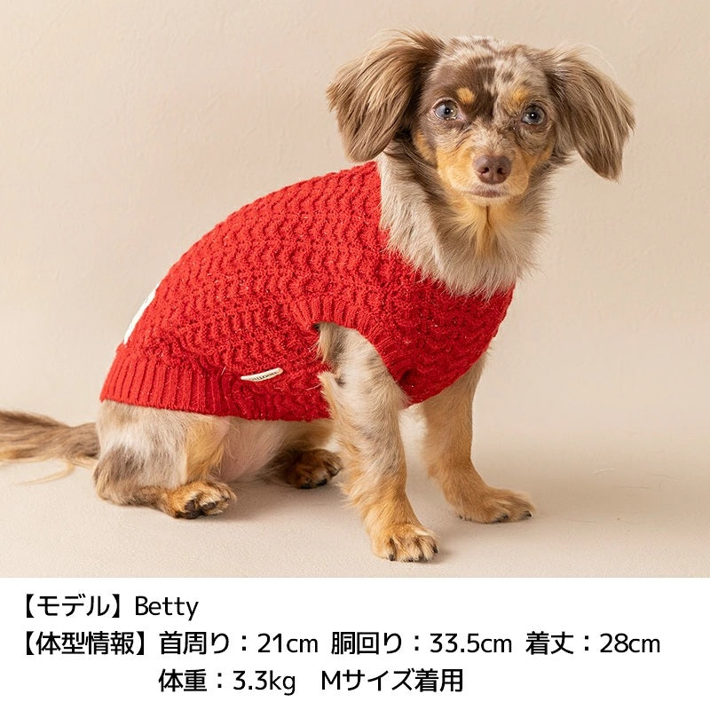 ティノティート TINOTITO シンプルラメニット ☆10月下旬順次発送☆【小型犬 犬服 ドッグウェア トップス ニット セーター】