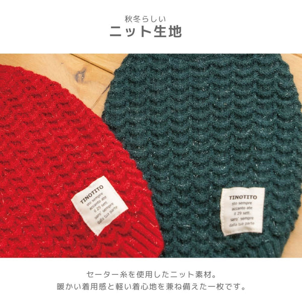 ティノティート TINOTITO シンプルラメニット ☆10月下旬順次発送☆【小型犬 犬服 ドッグウェア トップス ニット セーター】