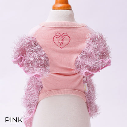 ゴッドピヴァ GODPIVA ☆ご予約☆ ノーブルフェザーワンピース【小型犬用 犬服 ドッグウエア ワンピース ドレス スカート セレブ】