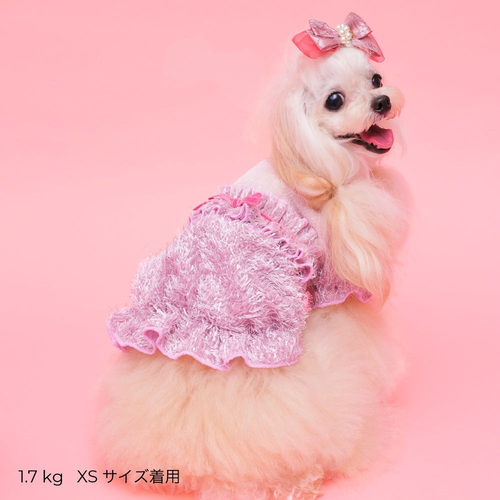 ゴッドピヴァ GODPIVA ☆ご予約☆ ノーブルフェザーワンピース【小型犬用 犬服 ドッグウエア ワンピース ドレス スカート セレブ】