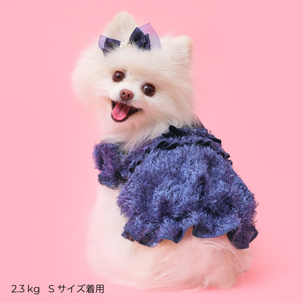 ゴッドピヴァ GODPIVA ☆ご予約☆ ノーブルフェザーワンピース【小型犬用 犬服 ドッグウエア ワンピース ドレス スカート セレブ】