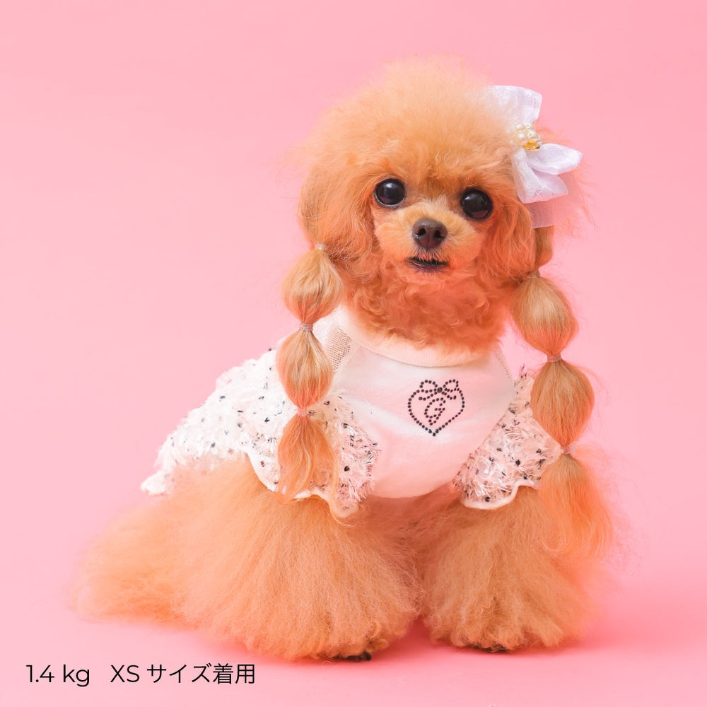 ゴッドピヴァ GODPIVA ☆ご予約☆ ノーブルフェザーワンピース【小型犬用 犬服 ドッグウエア ワンピース ドレス スカート セレブ】