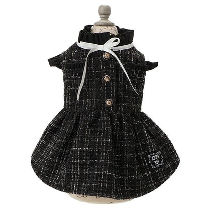 アナ スイ ANNA SUI リボンフリルツイードワンピース【小型犬 犬服 ドッグウエア ワンピース スカート ドレス セレブ】