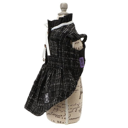 アナ スイ ANNA SUI リボンフリルツイードワンピース【小型犬 犬服 ドッグウエア ワンピース スカート ドレス セレブ】
