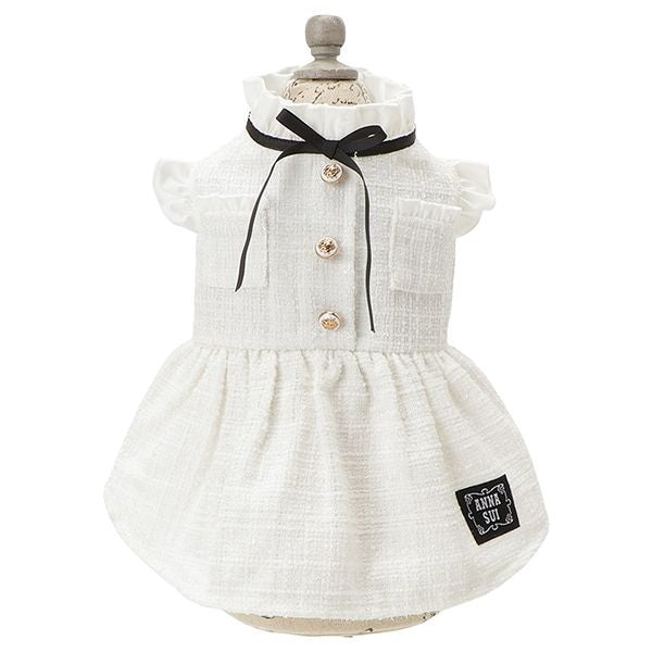 アナ スイ ANNA SUI リボンフリルツイードワンピース【小型犬 犬服 ドッグウエア ワンピース スカート ドレス セレブ】