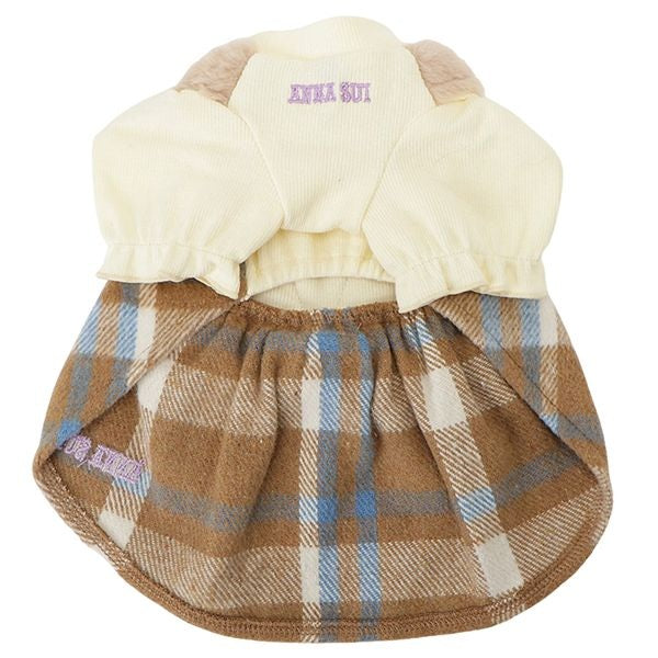 アナ スイ ANNA SUI チェック柄ドッキングふわふわワンピース【小型犬 犬服 ドッグウエア ワンピース スカート ドレス セレブ】