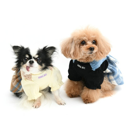 アナ スイ ANNA SUI チェック柄ドッキングふわふわワンピース【小型犬 犬服 ドッグウエア ワンピース スカート ドレス セレブ】