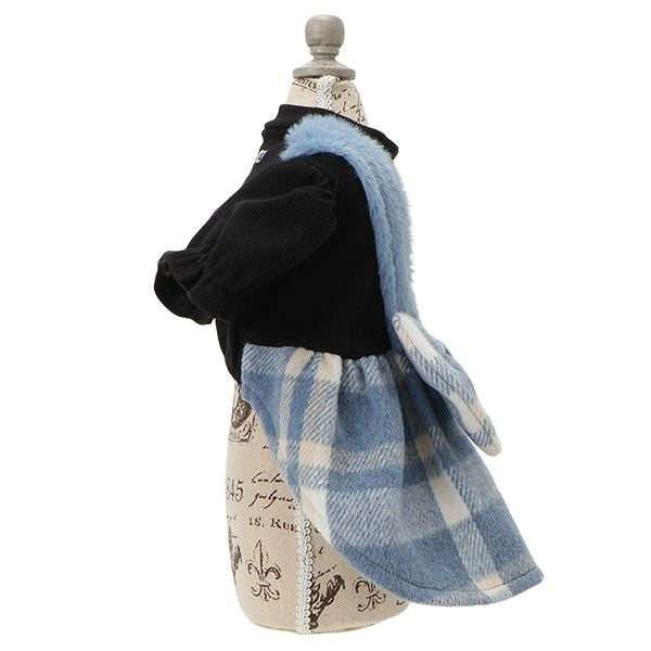 アナ スイ ANNA SUI チェック柄ドッキングふわふわワンピース【小型犬 犬服 ドッグウエア ワンピース スカート ドレス セレブ】