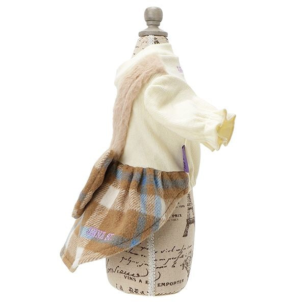 アナ スイ ANNA SUI チェック柄ドッキングふわふわワンピース【小型犬 犬服 ドッグウエア ワンピース スカート ドレス セレブ】