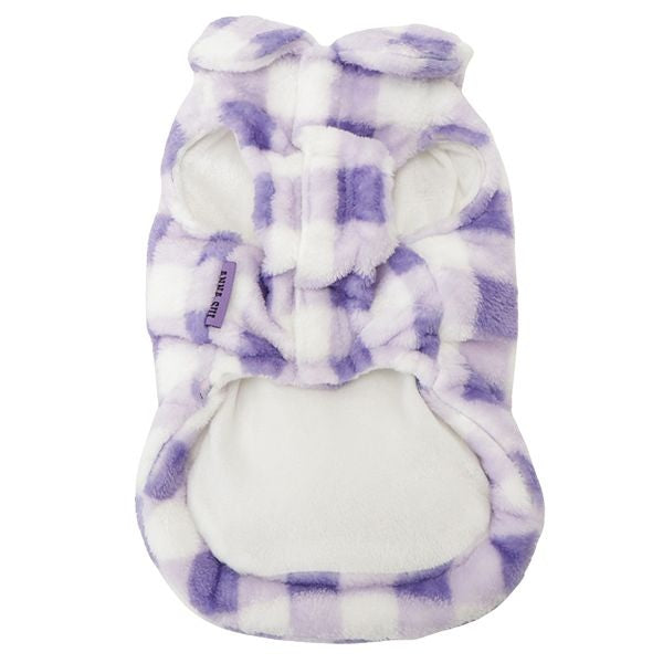 アナ スイ ANNA SUI リボン付きもこもこチェック柄アウター【小型犬 犬服 ドッグウエア アウター コート セレブ】