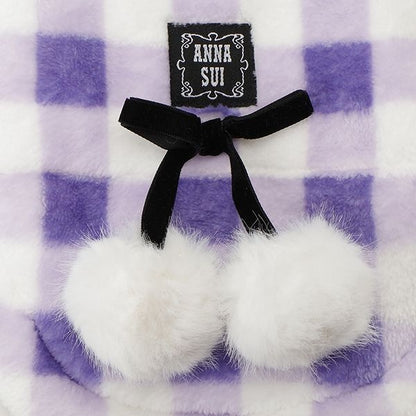 アナ スイ ANNA SUI リボン付きもこもこチェック柄アウター【小型犬 犬服 ドッグウエア アウター コート セレブ】