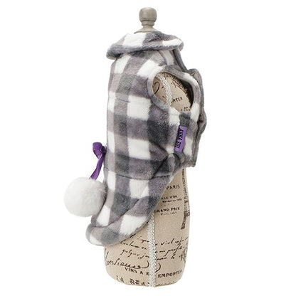 アナ スイ ANNA SUI リボン付きもこもこチェック柄アウター【小型犬 犬服 ドッグウエア アウター コート セレブ】