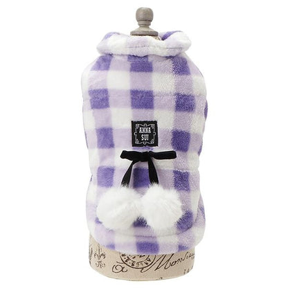 アナ スイ ANNA SUI リボン付きもこもこチェック柄アウター【小型犬 犬服 ドッグウエア アウター コート セレブ】