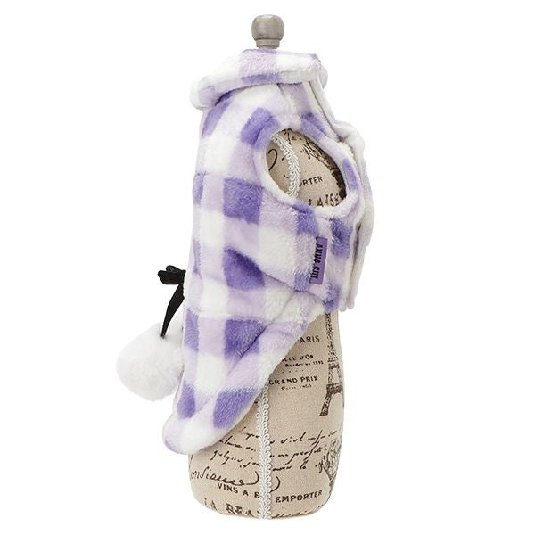アナ スイ ANNA SUI リボン付きもこもこチェック柄アウター【小型犬 犬服 ドッグウエア アウター コート セレブ】