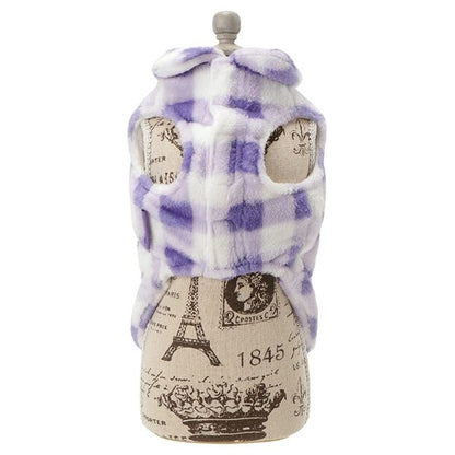 アナ スイ ANNA SUI リボン付きもこもこチェック柄アウター【小型犬 犬服 ドッグウエア アウター コート セレブ】