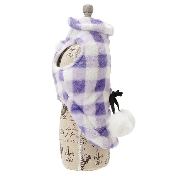 アナ スイ ANNA SUI リボン付きもこもこチェック柄アウター【小型犬 犬服 ドッグウエア アウター コート セレブ】