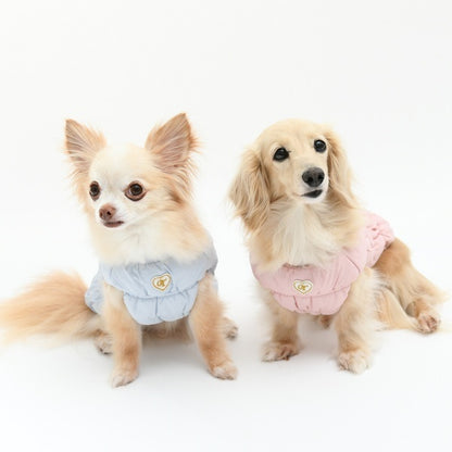 ワンオクターヴ One Octave ポイントリボンもこもこベスト【小型犬 犬服 ドッグウエア アウター コート ベスト セレブ】