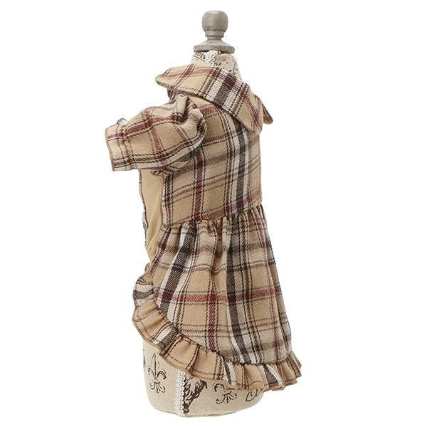 ロペピクニック ROPE PICNIC 襟付きチェック柄ワンピース【犬服 ドッグウエア ワンピース スカート ドレス セレブ】