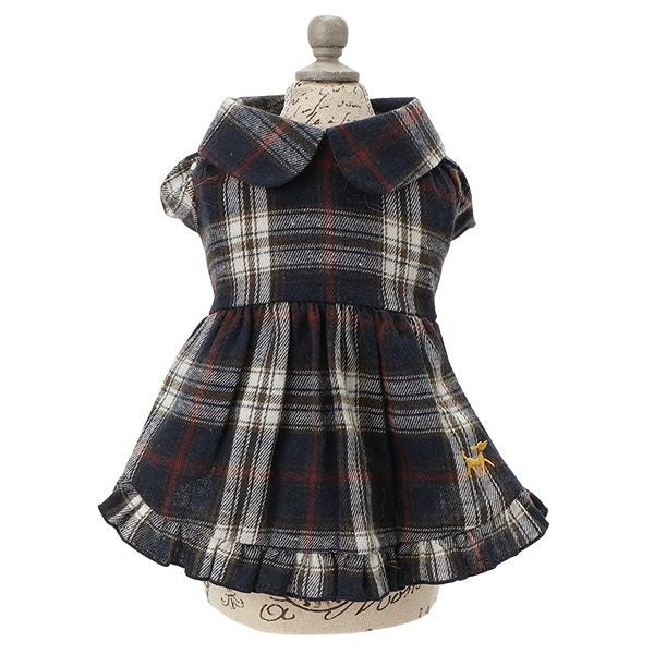 ロペピクニック ROPE PICNIC 襟付きチェック柄ワンピース【犬服 ドッグウエア ワンピース スカート ドレス セレブ】