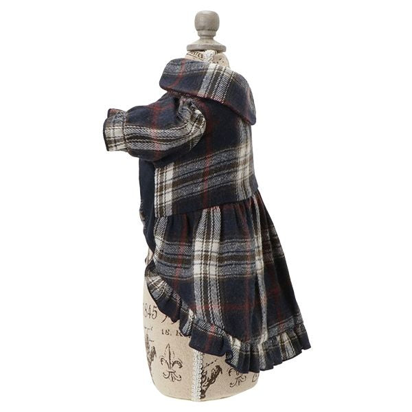 ロペピクニック ROPE PICNIC 襟付きチェック柄ワンピース【犬服 ドッグウエア ワンピース スカート ドレス セレブ】