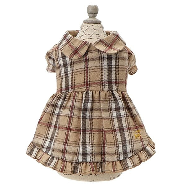 ロペピクニック ROPE PICNIC 襟付きチェック柄ワンピース【犬服 ドッグウエア ワンピース スカート ドレス セレブ】