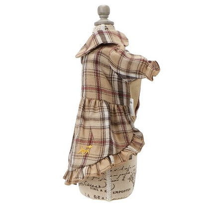 ロペピクニック ROPE PICNIC 襟付きチェック柄ワンピース【犬服 ドッグウエア ワンピース スカート ドレス セレブ】