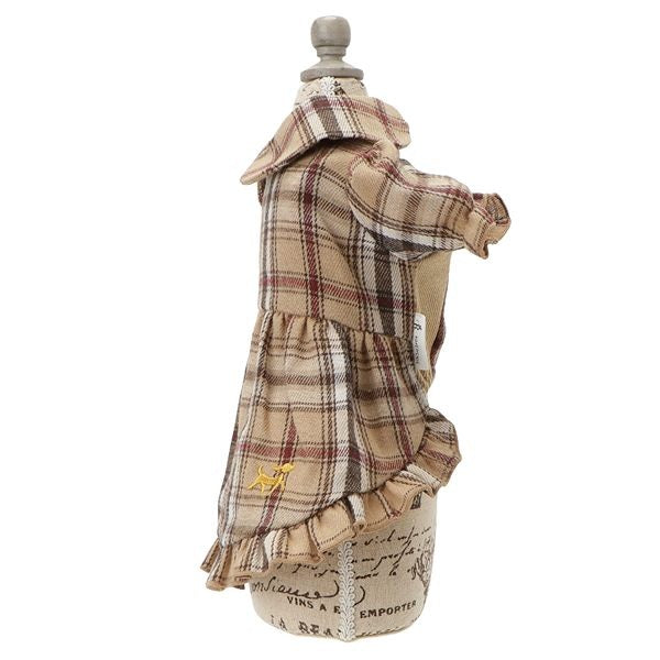 ロペピクニック ROPE PICNIC 襟付きチェック柄ワンピース【犬服 ドッグウエア ワンピース スカート ドレス セレブ】