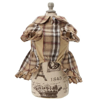 ロペピクニック ROPE PICNIC 襟付きチェック柄ワンピース【犬服 ドッグウエア ワンピース スカート ドレス セレブ】