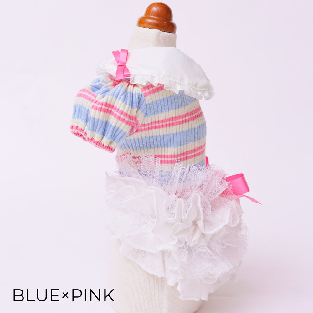 ゴッドピヴァ GODPIVA ☆ご予約☆ フレンチボーダワンピース【小型犬用 犬服 ドッグウエア ワンピース スカート ドレス セレブ】
