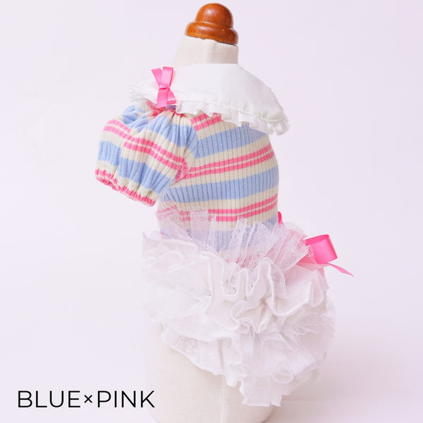 ゴッドピヴァ GODPIVA ☆ご予約☆ フレンチボーダワンピース【小型犬用 犬服 ドッグウエア ワンピース スカート ドレス セレブ】