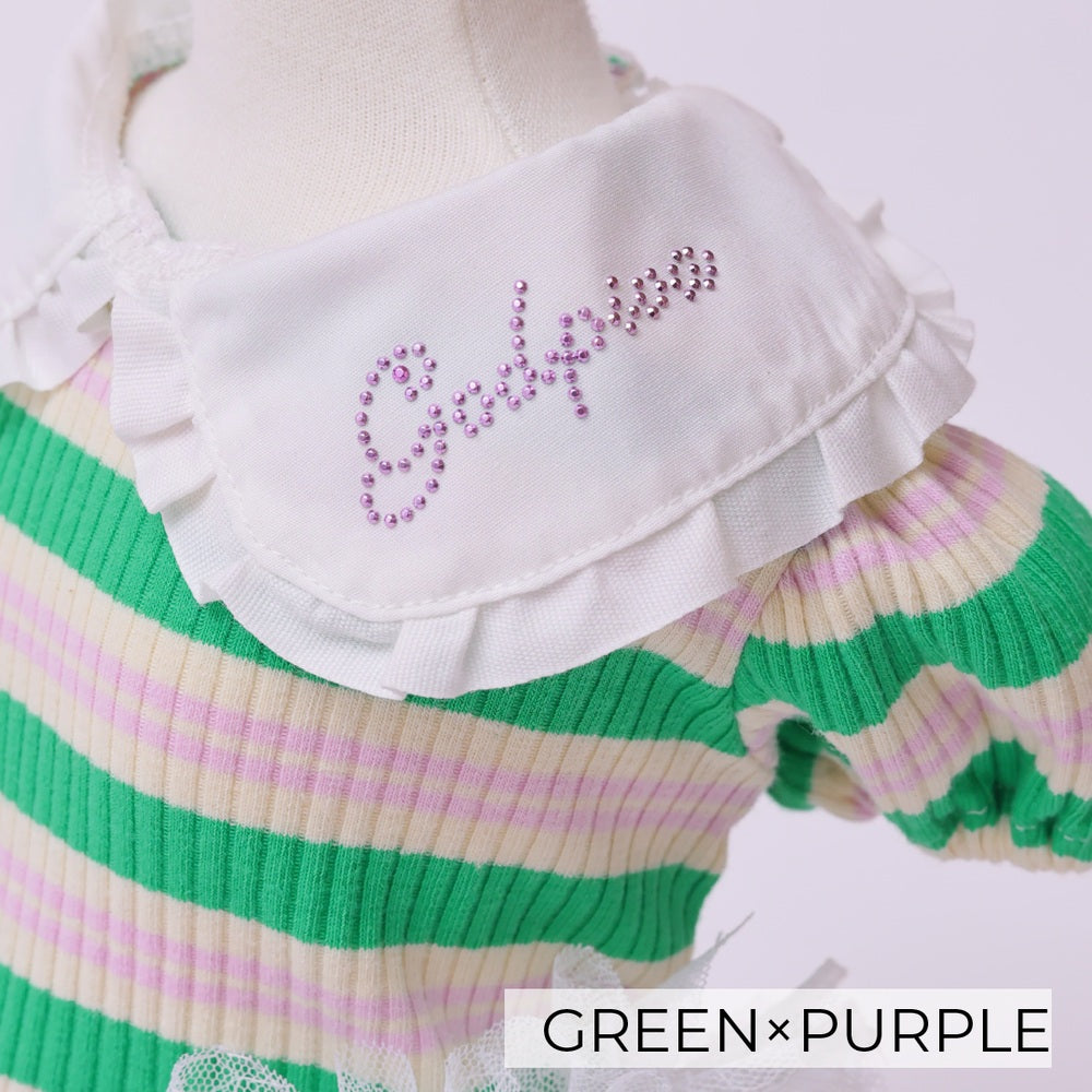ゴッドピヴァ GODPIVA ☆ご予約☆ フレンチボーダワンピース【小型犬用 犬服 ドッグウエア ワンピース スカート ドレス セレブ】