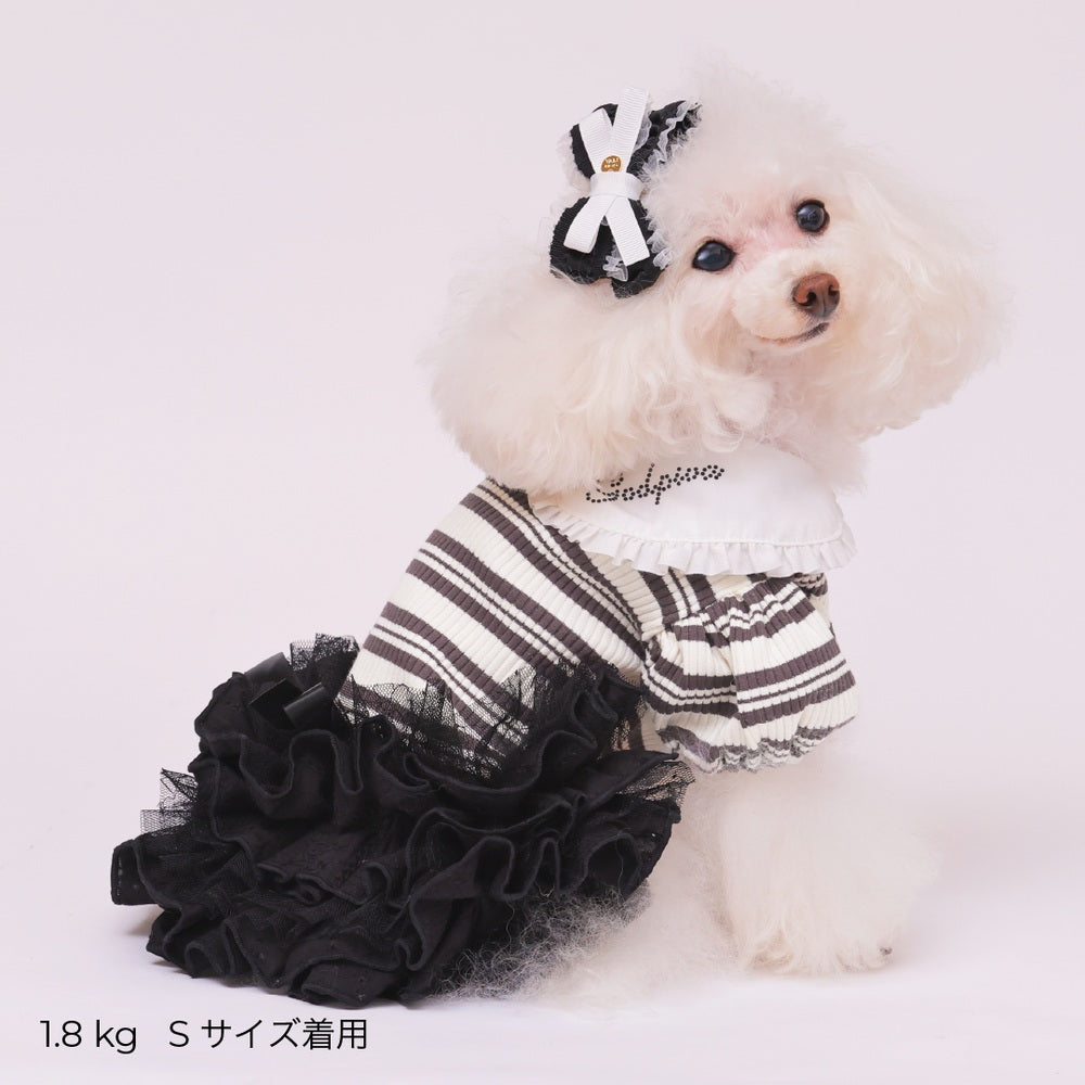 ゴッドピヴァ GODPIVA ☆ご予約☆ フレンチボーダワンピース【小型犬用 犬服 ドッグウエア ワンピース スカート ドレス セレブ】