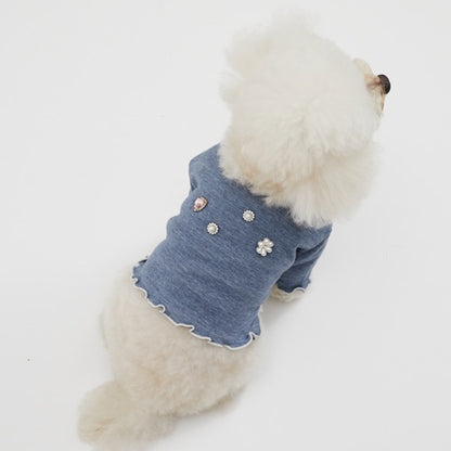 ルイスドッグ louisdog Organic Glow TEE【小型犬用 犬服 ドッグウエア トップス Tシャツ 半袖 カットソー セレブ】