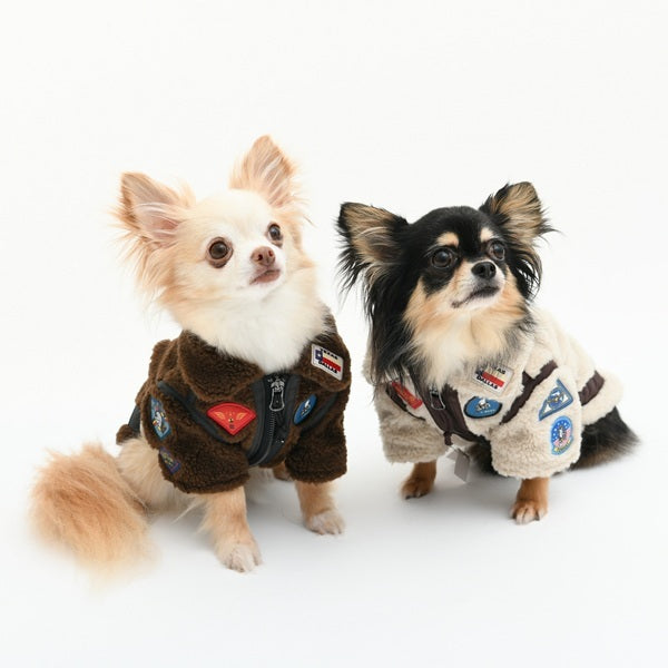 アヴィレックス AVIREX レトロボアB-3トップガン【犬服 ドッグウエア ウエア アウター ジャケット ボア カジュアル】