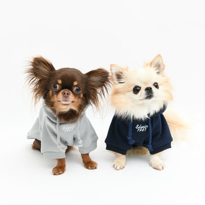 エドウイン EDWIN ハーフジップデニムポケットパーカー【犬服 ドッグウエア ウエア トップス パーカー フーディ スウェット トレーナー カジュアル】