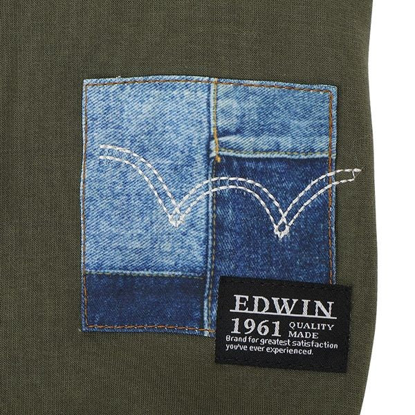 エドウイン EDWIN デニムパッチ風パーカー【犬服 ドッグウエア ウエア トップス パーカー フーディ スウェット トレーナー カジュアル】
