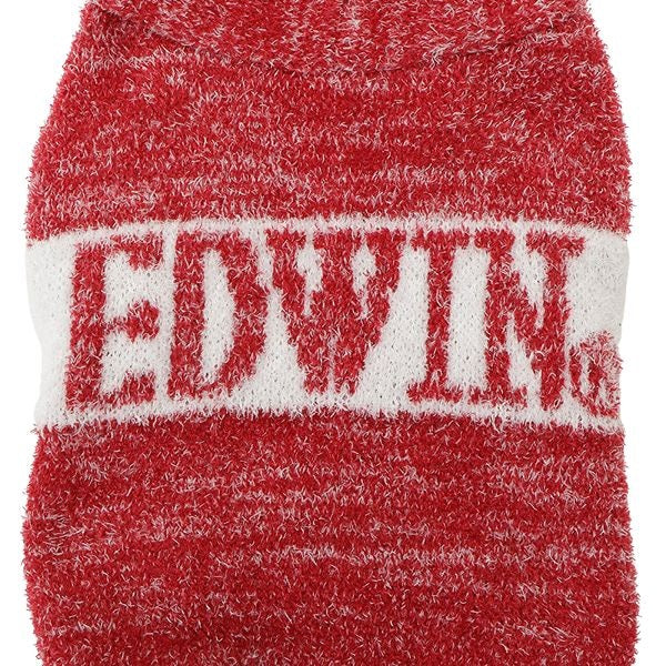 エドウイン EDWIN フード付もこもこロゴスウェット【犬服 ドッグウエア ウエア ルームウエア トップス パーカー フーディ スウェット トレーナー カジュアル】