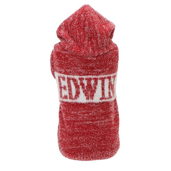 エドウイン EDWIN フード付もこもこロゴスウェット【犬服 ドッグウエア ウエア ルームウエア トップス パーカー フーディ スウェット トレーナー カジュアル】
