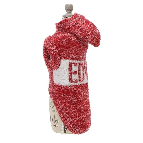 エドウイン EDWIN フード付もこもこロゴスウェット【犬服 ドッグウエア ウエア ルームウエア トップス パーカー フーディ スウェット トレーナー カジュアル】