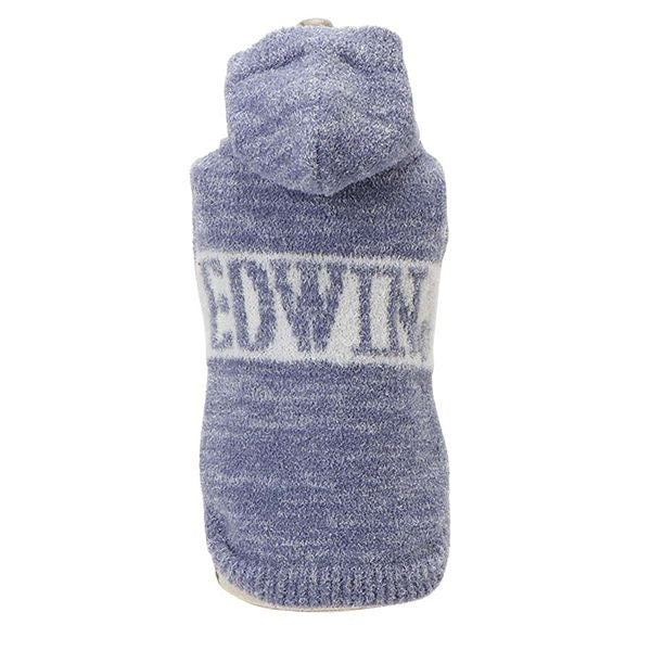 エドウイン EDWIN フード付もこもこロゴスウェット【犬服 ドッグウエア ウエア ルームウエア トップス パーカー フーディ スウェット トレーナー カジュアル】
