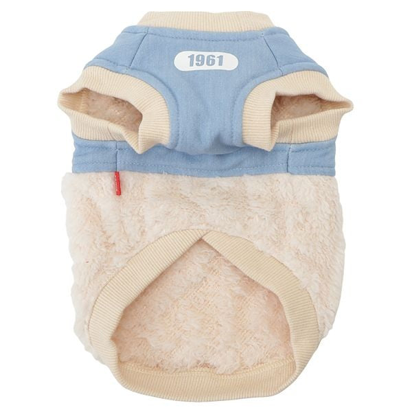 エドウイン EDWIN デニム切り替えふわもこスウェット【犬服 ドッグウエア ウエア トップス パーカー フーディ スウェット トレーナー カジュアル】